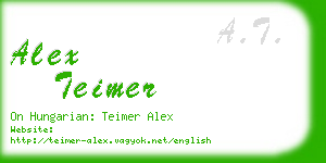 alex teimer business card